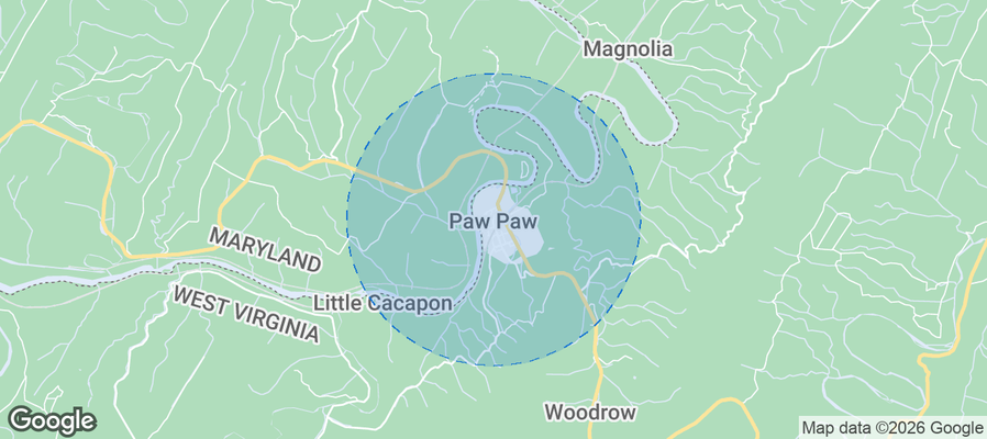 Paw Paw Airbnb map